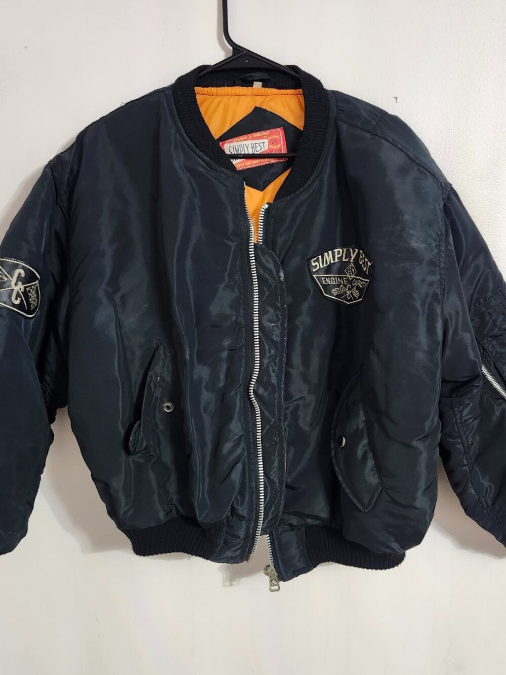 Vintage Simply Best Motorcycle Racing Bomber Jacket size M